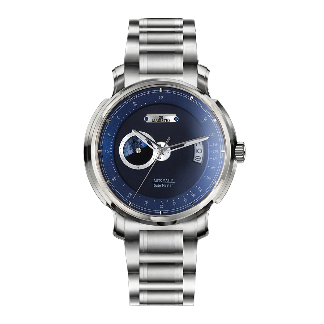 Masistes DATE-MASTER 42 mm – Automatik-Herrenuhr – Japanisches Uhrwerk – Silber