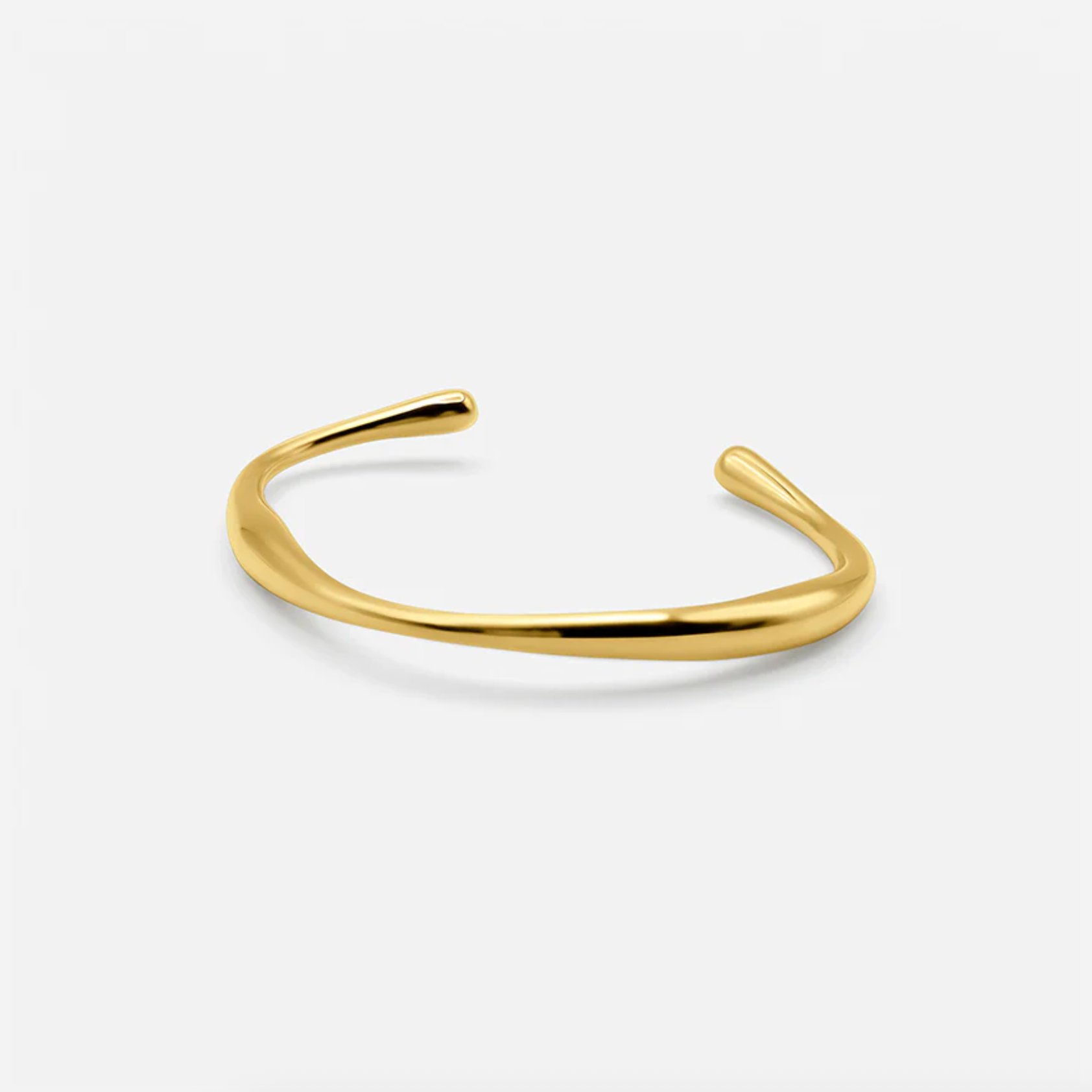 BRACELET MANCHON OVALE PLAQUÉ OR