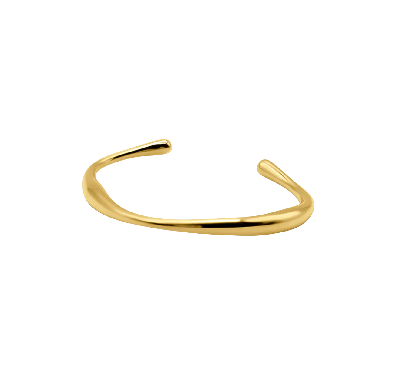 OVAL CUFF BRACELET GOLD-PLATED