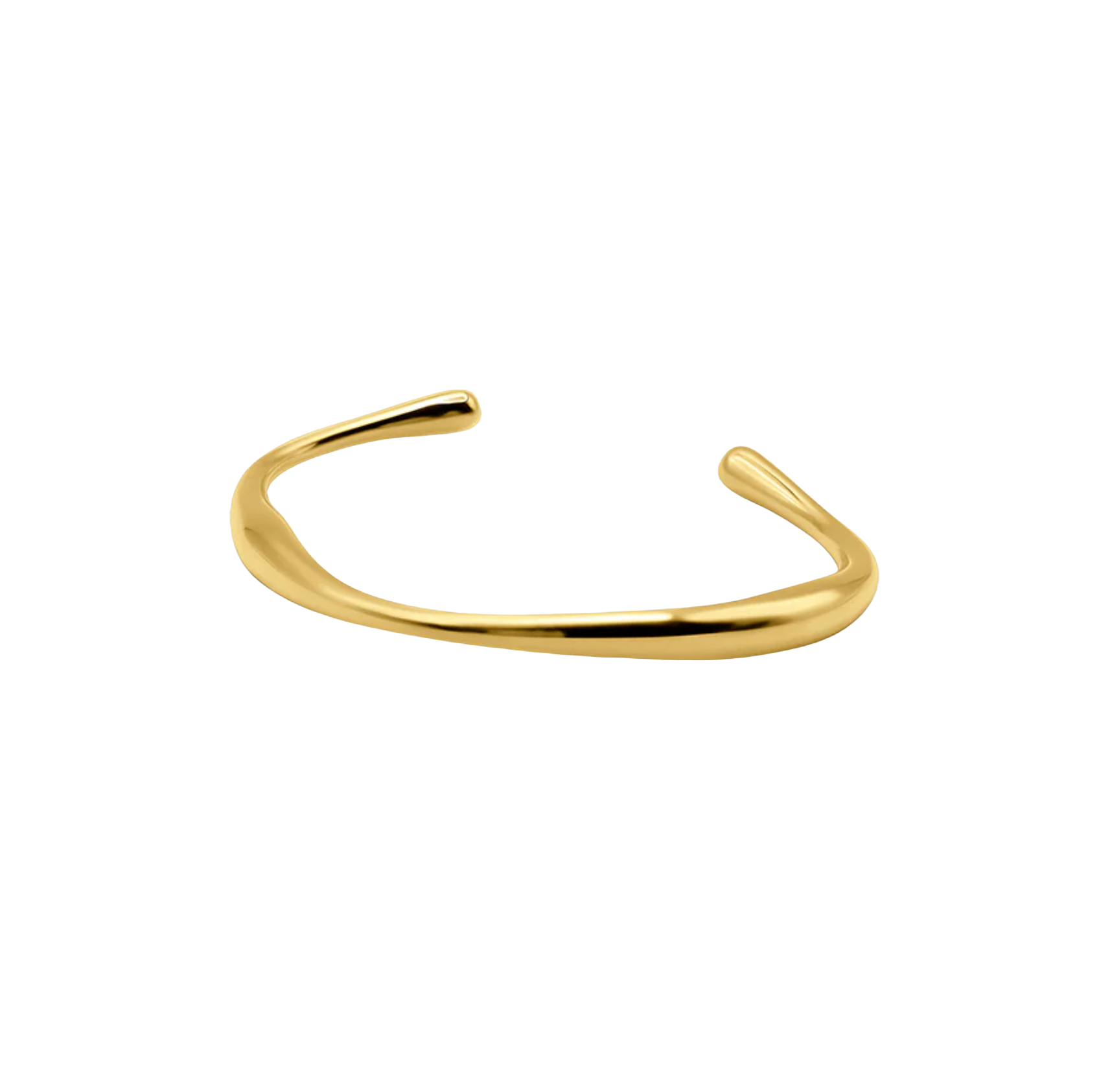 OVAL CUFF BRACELET GOLD-PLATED