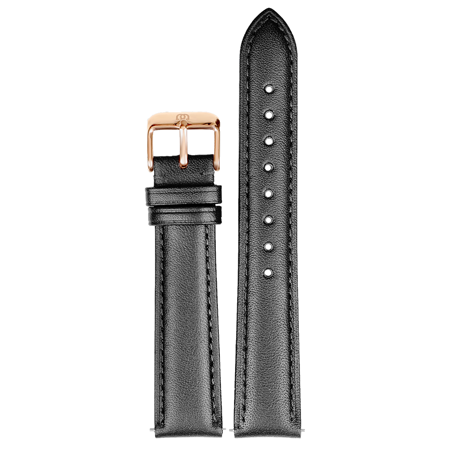 Echtlederarmband | Schwarz/Gold | Art.-Nr.: BLG18M