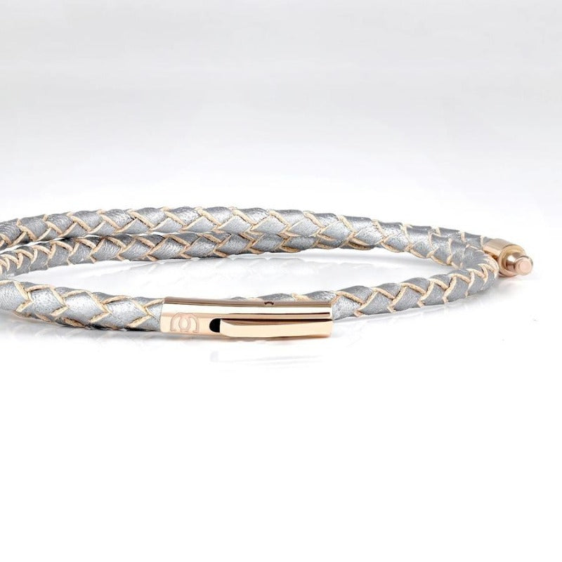 SUIVRE | LEATHER BRACELET | SILVER- in ROSE GOLD - MASISTES