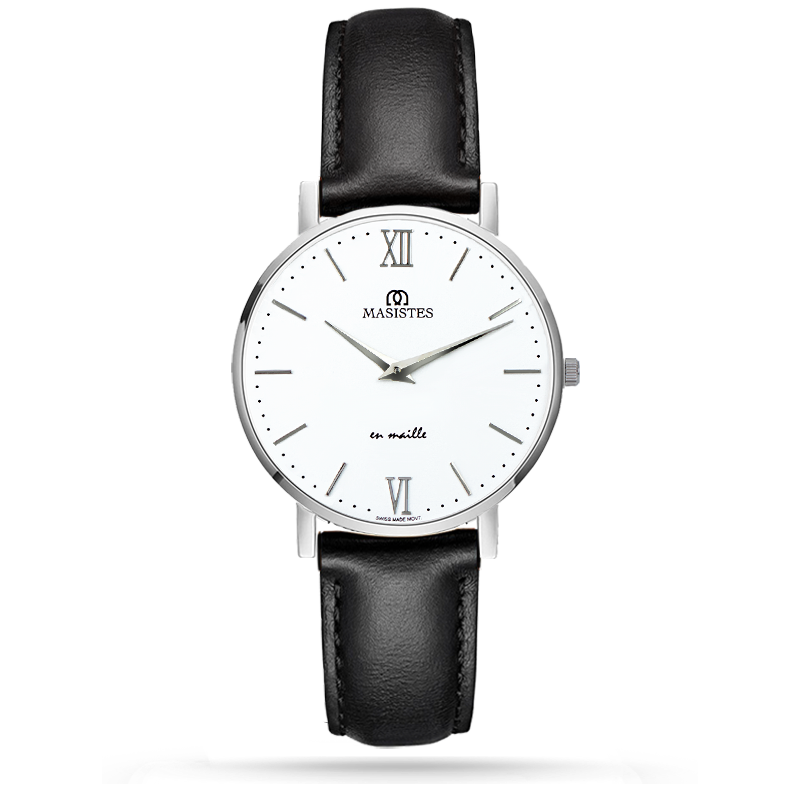 Classic En-Maille | SILVER  / LEATHER / 36MM | Women's Watch